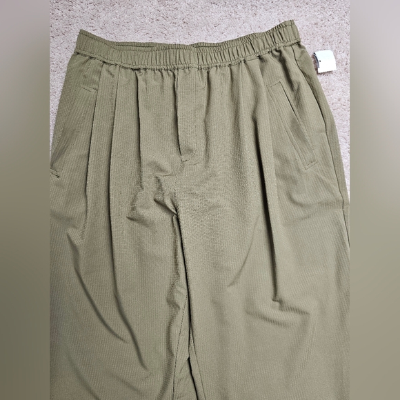 NWT Varley Martini Olive Green Office Tacoma Straight Pleat Pant Large - Picture 4 of 11